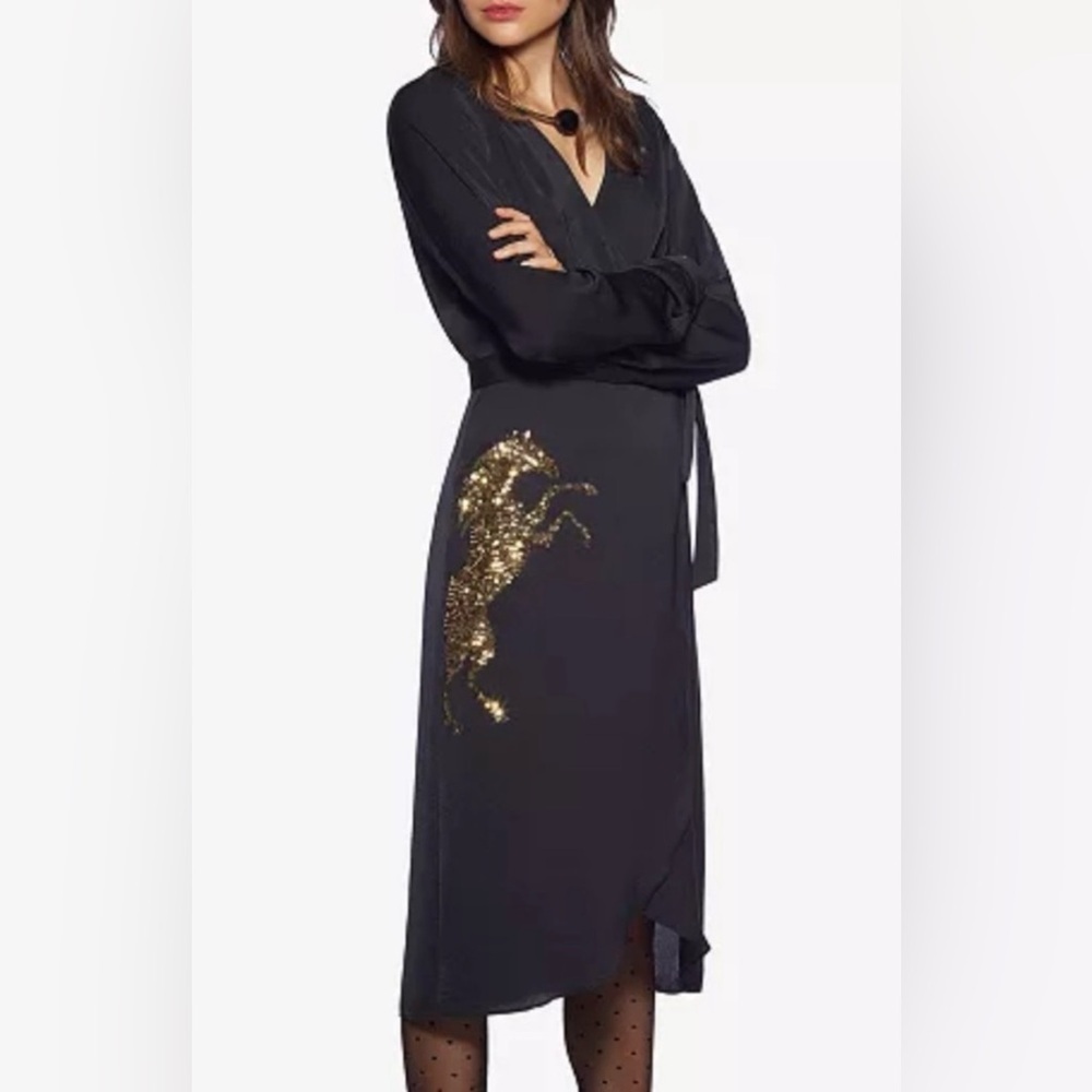 NWT Avec Les Filles Wrap Dress Size Medium